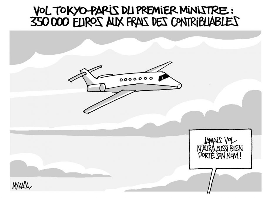 Vol Tokyo-Paris du premier ministre : 350 000 euros aux frais des contribuables