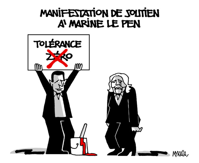 Manifestation de soutien à Marine Le Pen