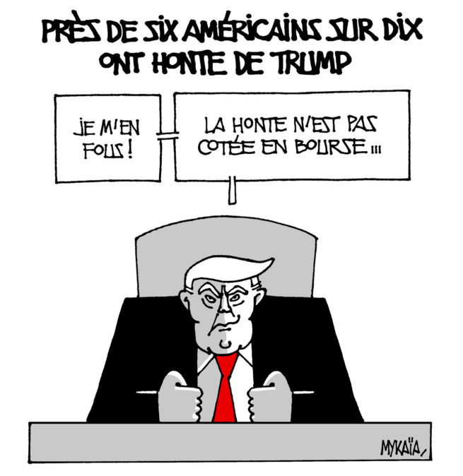 Près de six américains sur dix ont honte de Trump