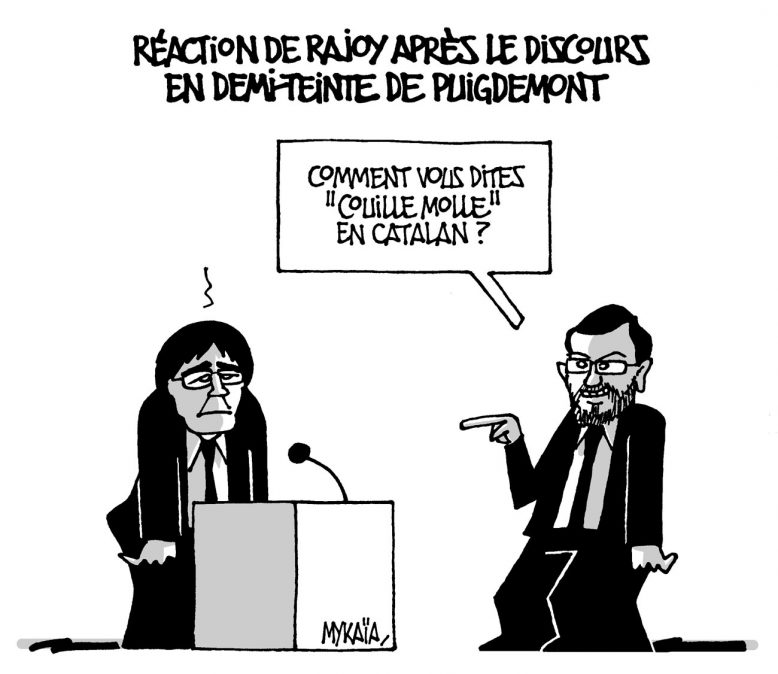 Réaction de Rajoy après le discours en demi-teinte de Puigdemont