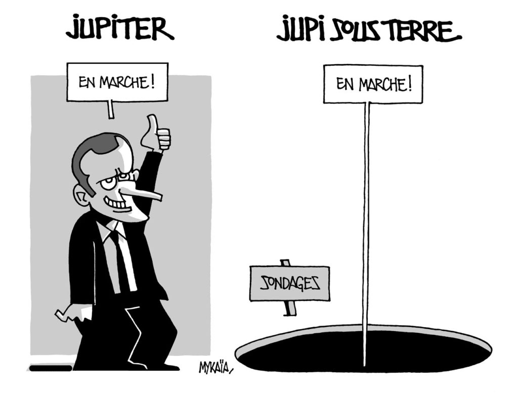 Macron baisse dans les sondages