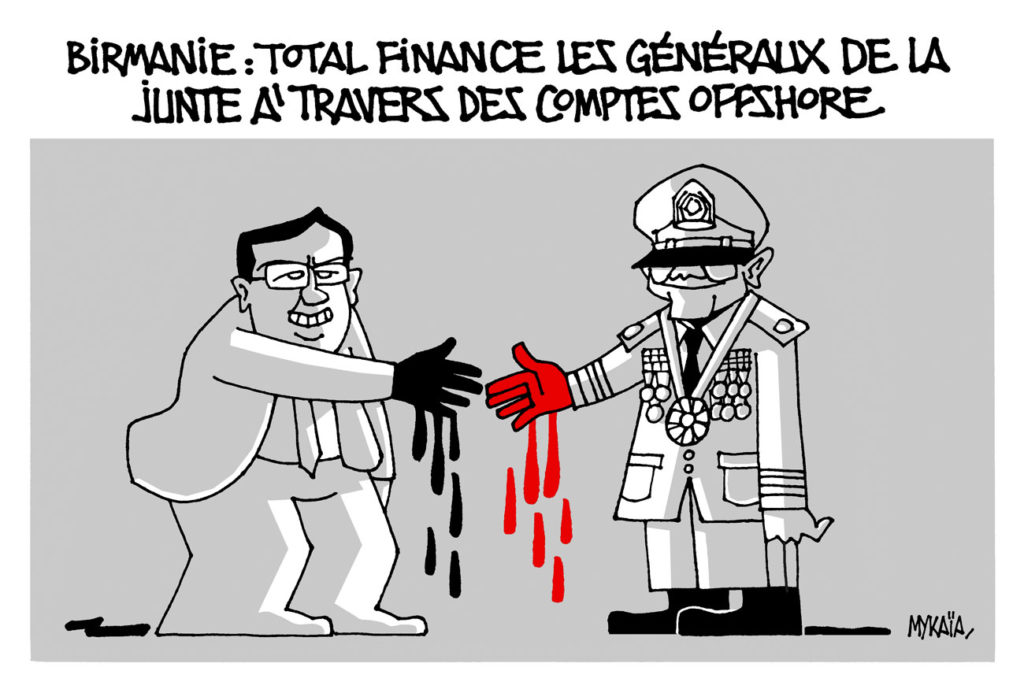 Birmanie : TOTAL finance les généraux de la junte à travers des comptes offshore