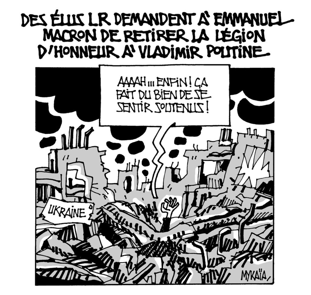 Des élus LR demandent à Emmanuel Macron de retirer la Légion d'Honneur à Vladimir Poutine