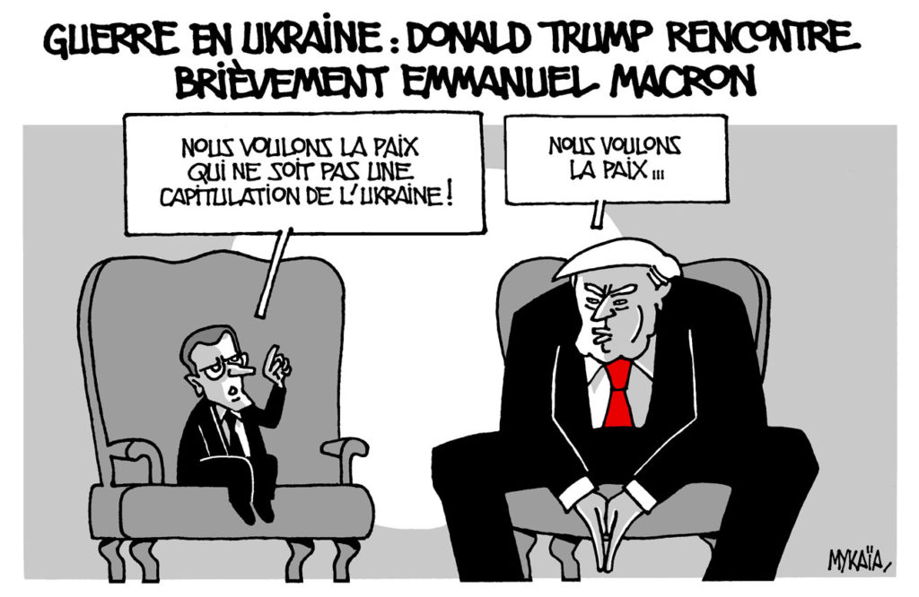Guerre en Ukraine : Donald Trump rencontre brièvement Emmanuel Macron
