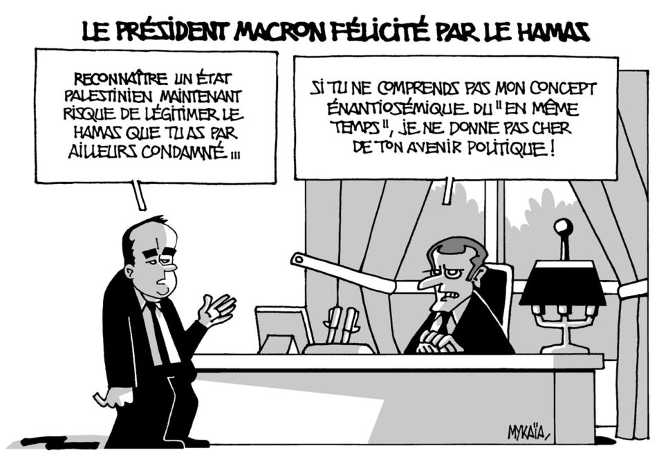 Le président Macron félicité par le Hamas