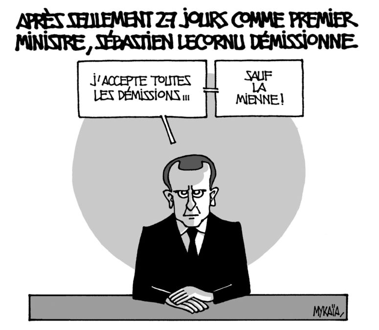Après seulement 27 jours comme Premier Ministre, Sébastien Lecornu démissionne